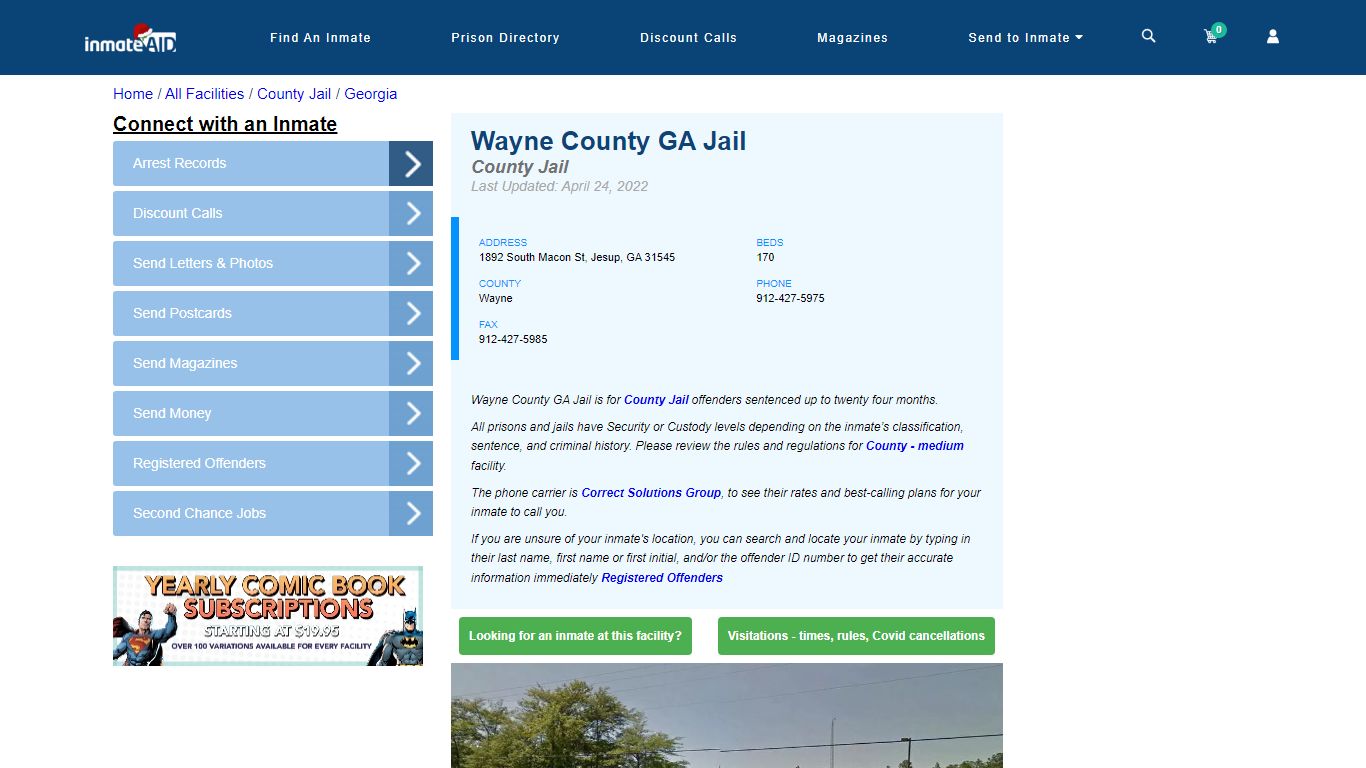 Wayne County GA Jail - Inmate Locator - Jesup, GA